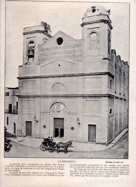 Libri di seconda mano: LAMINA V52329: Iglesia de los Santos Gervasio y Protasio o Bonanova, Barcelona