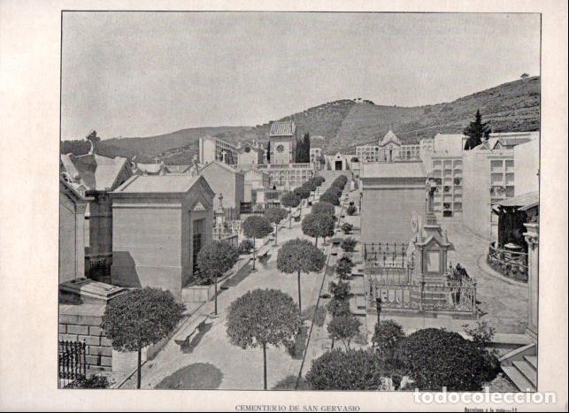 Libri di seconda mano: LAMINA V52322: Cementerio de San Gervasio, Barcelona