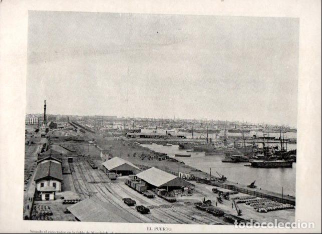 Libri di seconda mano: LAMINA V52339: Vista de el puerto de Barcelona