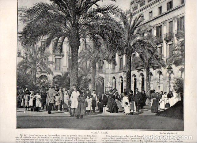 Libros: LAMINA V52344: Plaza Real en Barcelona