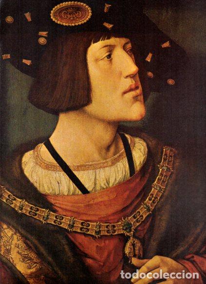 Libri di seconda mano: LAMINA V53033: Retrato de Carlos V por Barend van Orley