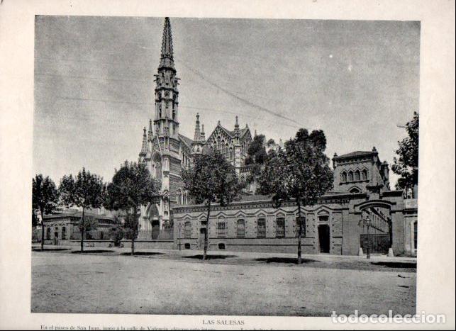 Livros em segunda m&atilde;o: LAMINA V52337: Iglesia de las Salesas en Barcelona