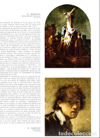 Libri di seconda mano: LAMINA V52999: Descendimiento de la cruz y autorretrato por Rembrandt