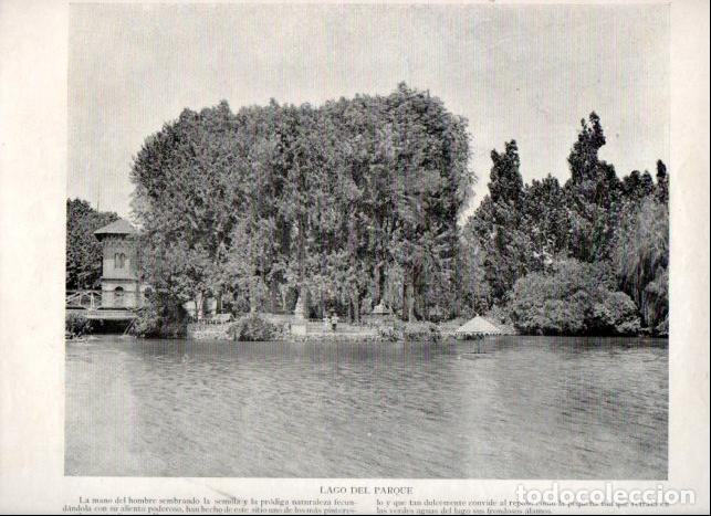 Libri di seconda mano: LAMINA V52342: Lago del parque de la Ciudadela en Barcelona