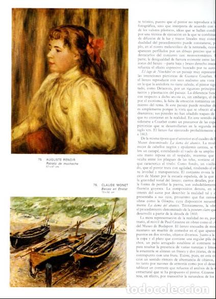 Libri di seconda mano: LAMINA V53053: Retrato de muchacha por Renoir y Barcas en Etretat por Monet