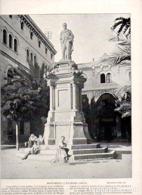 Libri di seconda mano: LAMINA V52374: Monumento a Evaristo Arnus en Badalona