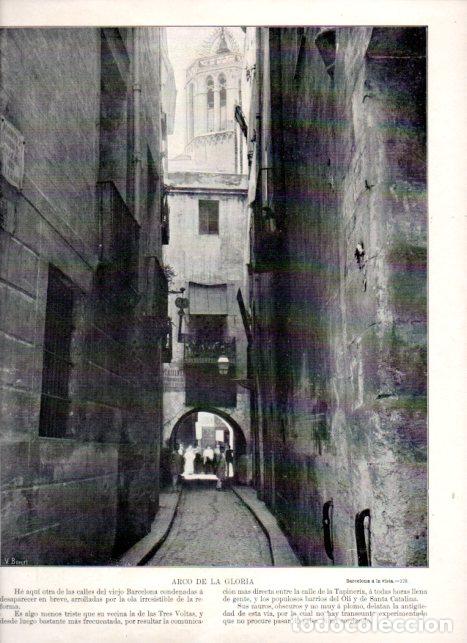 Libri di seconda mano: LAMINA V52362: Arco de la Gloria en Barcelona
