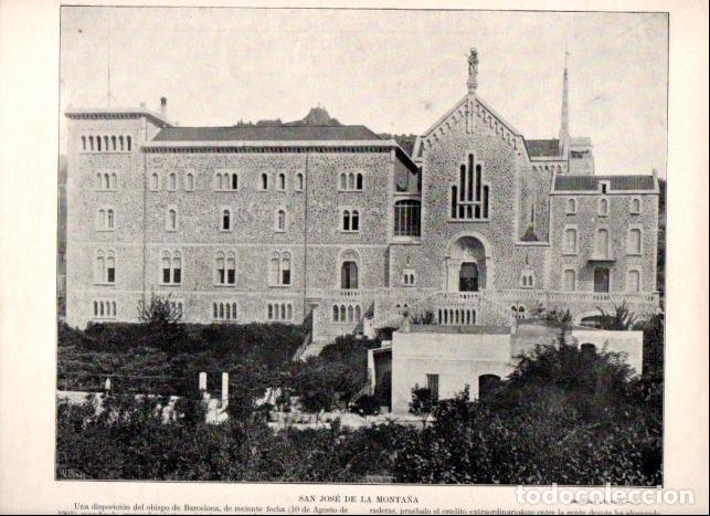 Libri di seconda mano: LAMINA V52379: Santuario de San Jose de la Monta&ntilde;a en Barcelona