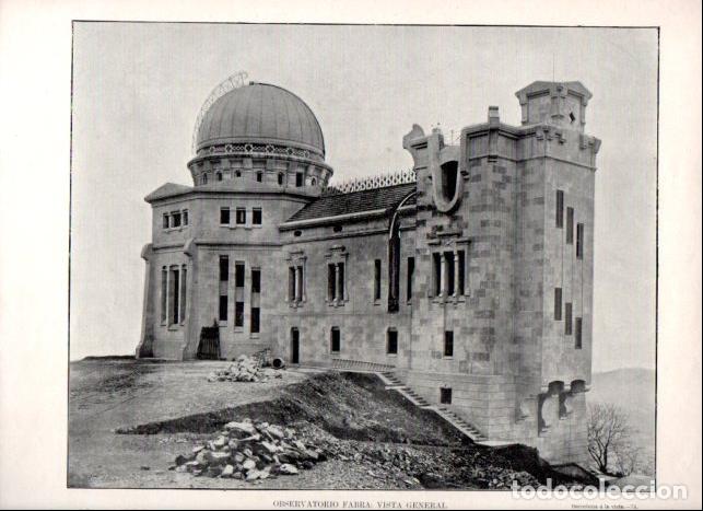 Libri di seconda mano: LAMINA V52368: Observatorio Fabra en Barcelona