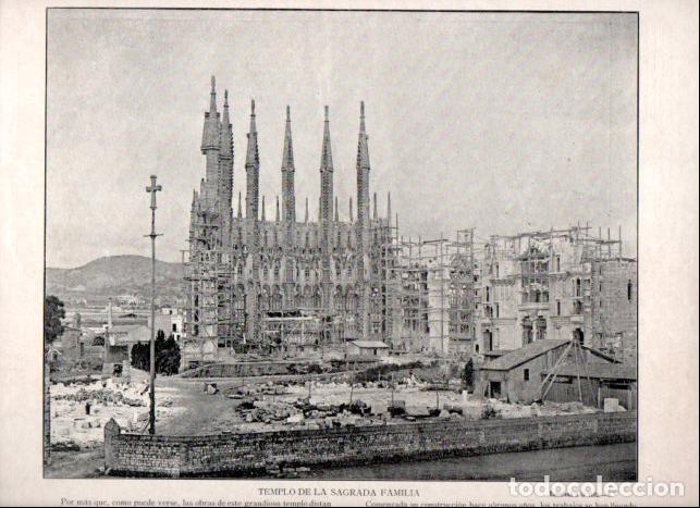 books: LAMINA V52393: Vista de la Sagrada Familia en Barcelona