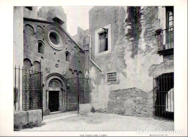 Libri di seconda mano: LAMINA V52408: Iglesia de San Pablo del Campo en Barcelona