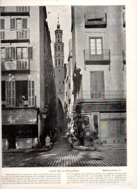 Libri di seconda mano: LAMINA V52417: Calle de la Espaderia en Barcelona