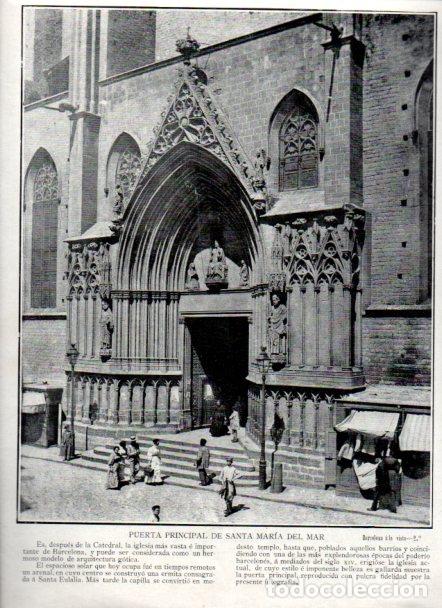 B&uuml;cher: LAMINA V52290: Puerta iglesia de Santa Maria del Mar, Barcelona