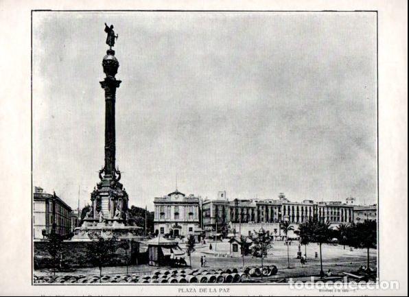 Libri di seconda mano: LAMINA V52295: Plaza de la Paz en Barcelona