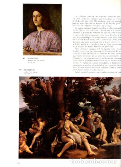 Libros: LAMINA V53114: Retrato de un joven por Giorgione y Leda y el cisne por Correggio