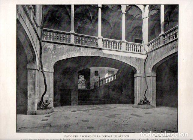 Libros: LAMINA V52310: Patio del Archivo de la Casa de Aragon, Barcelona