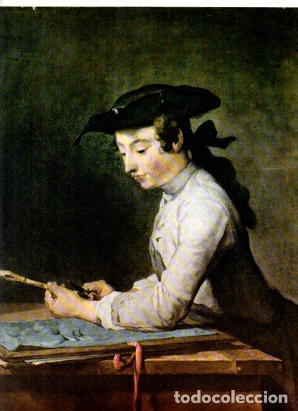 Libros: LAMINA V53129: Joven dibujante por Simeon Chardin