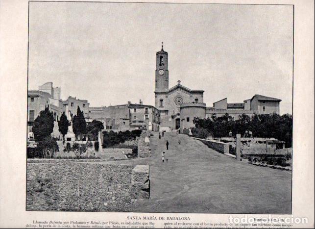 Libros: LAMINA V52325: Iglesia Santa Maria de Badalona