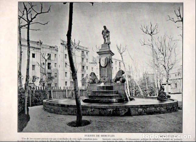 Libros: LAMINA V52306: Fuente de Hercules, Barcelona