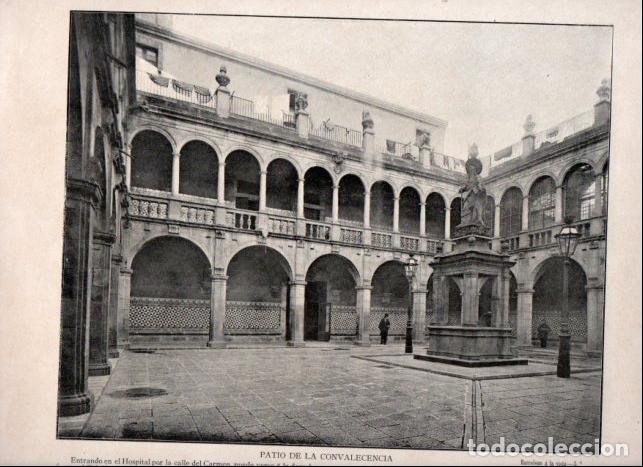 Libros: LAMINA V52345: Patio de la Casa de la Convalecencia en Barcelona
