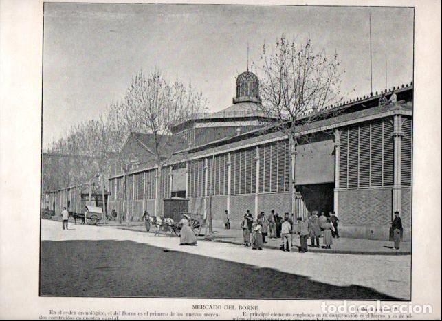 Libros: LAMINA V52311: Mercado del Borne, Barcelona