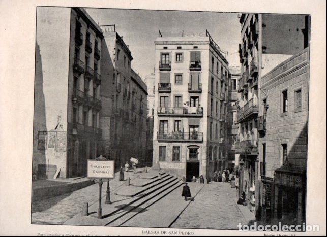 Libros: LAMINA V52316: Calle Balsas de San Pedro en Barcelona
