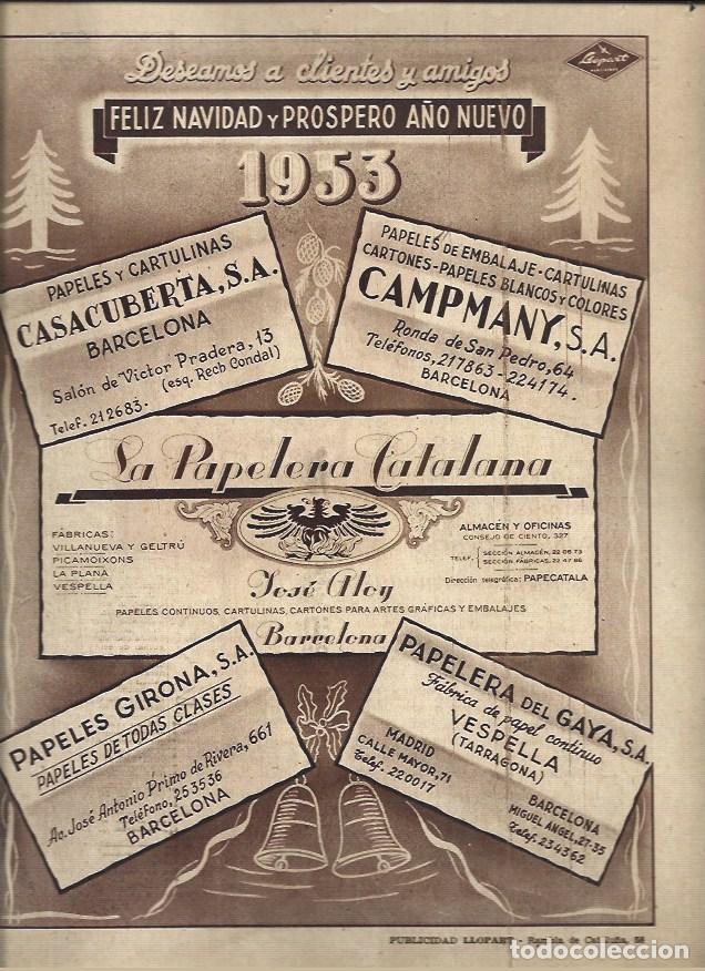 Libros: LAMINA 41158: Felicitacioon de Navidad de La Papelera Catalana - VVAA
