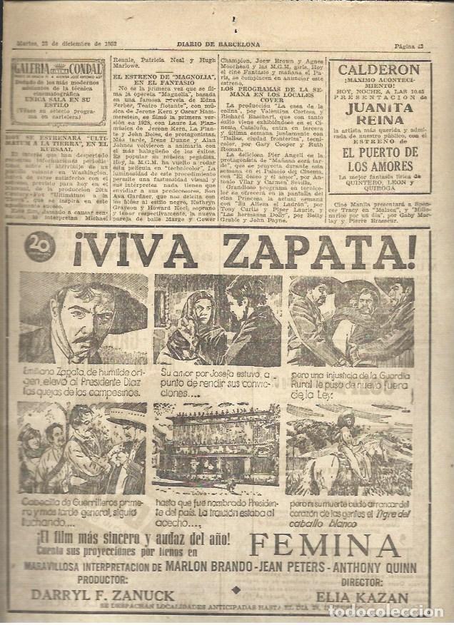books: LAMINA 41171: Publicidad de la pelicula Viva Zapata - VVAA