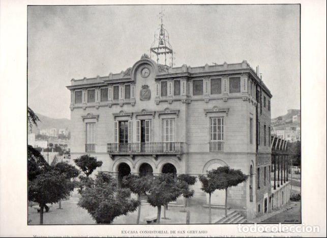 Libri di seconda mano: LAMINA V52371: Ex-casa Consistorial de San Gervasio en Barcelona
