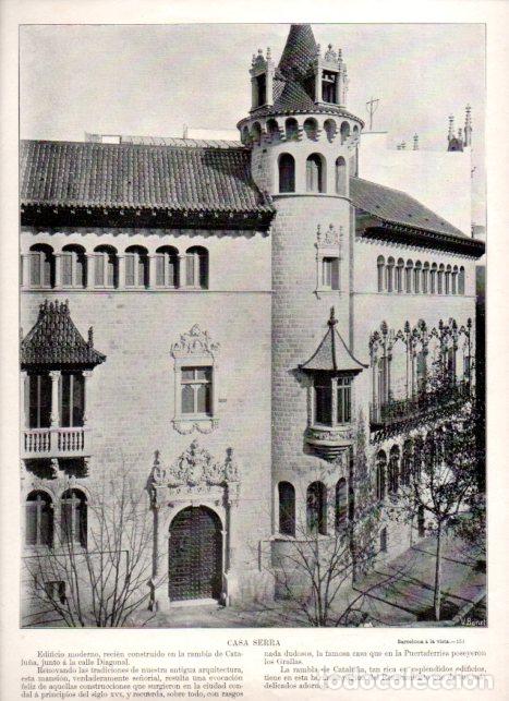 books: LAMINA V52416: Casa Serra en Barcelona