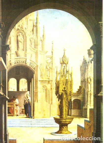 Libri di seconda mano: LAMINA V53165: San Lucas pintando a la Virgen por J. Gossaert de Mabuse. Detalle