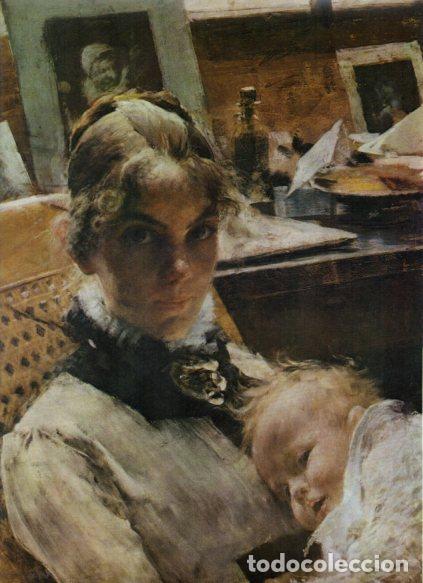 Libri di seconda mano: LAMINA V53210: Ternura maternal por Carl Larsson