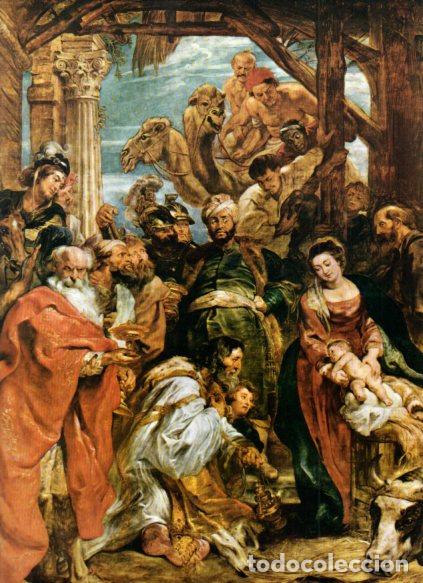 Libri di seconda mano: LAMINA V53260: Adoracion de los reyes por Rubens