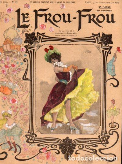 Libros: LAMINA V53310: Le Frou Frou portada revista francesa n&ordm; 31, a&ntilde;o 1901