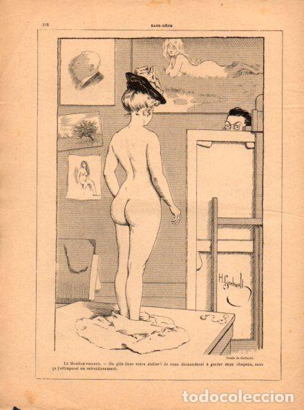 B&uuml;cher: LAMINA V53313: Sans Gene revista. Le modele frileux, dessin de Gerbault