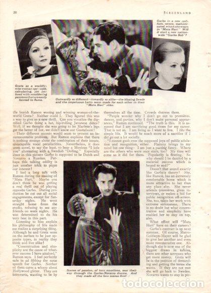 Libros: LAMINA V53328: Greta Garbo and Ramon Novarro in Mata Hari