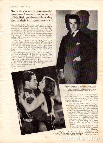 Libros: LAMINA V53329: Greta Garbo and Ramon Novarro