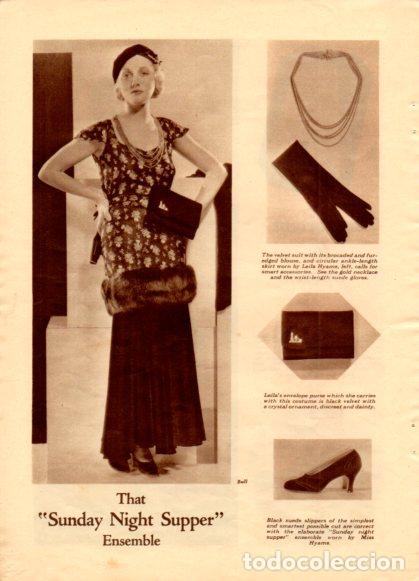 Libros: LAMINA V53348: Sundayt night Supper by Miss Leila Hyams