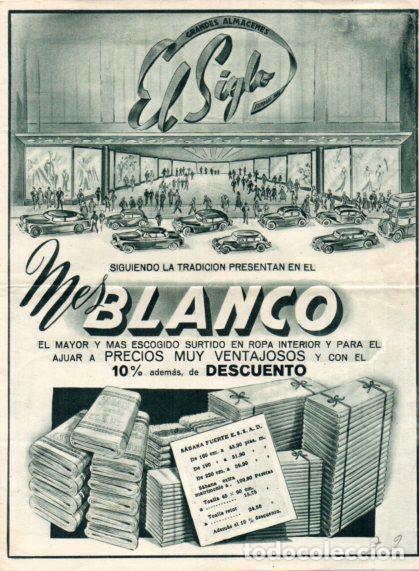 Livres: V53363: Catalogo Almacenes El Siglo mes blanco