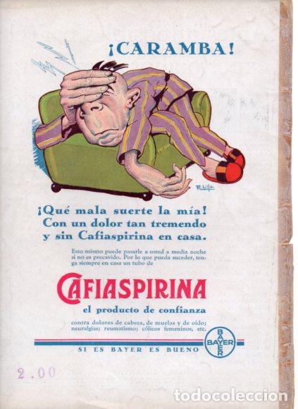Libri di seconda mano: LAMINA V53443: Publicidad Cafiaspirina de Bayer