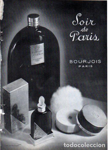 Libri di seconda mano: LAMINA V53459: Publicidad Soir de Paris. Bourjois Paris