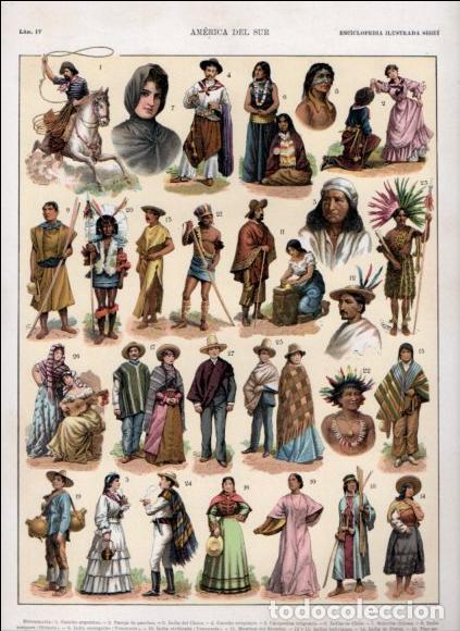 B&uuml;cher: LAMINA V53480: Etnografia de America del Sur. Enciclopedia Segui - Varios