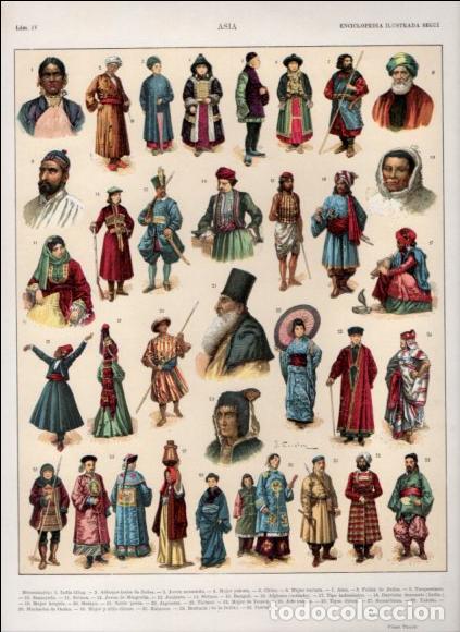 B&uuml;cher: LAMINA V53478: Etnografia de Asia. Enciclopedia Segui - Varios