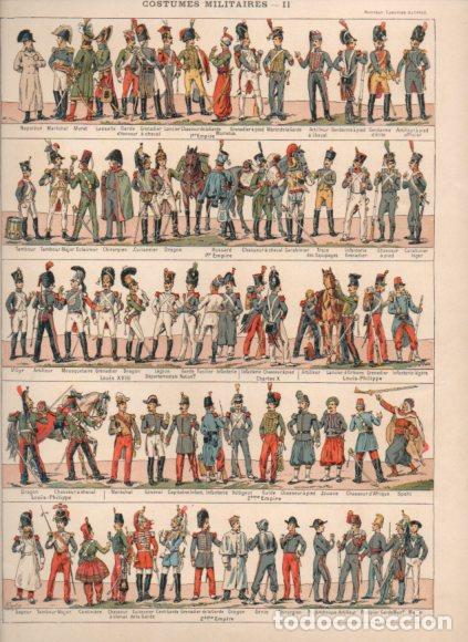 B&uuml;cher: LAMINA V53489: Costumes Militaires II. Nouveau Larousse Illustre