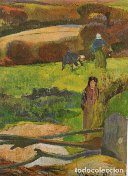 books: LAMINA V53207: Paisaje de Breta&ntilde;a por Gauguin. Detalle