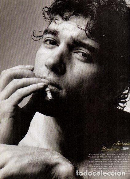 Libri di seconda mano: LAMINA V53589: Antonio Banderas en trasera Gary Cooper - Maruja Torres