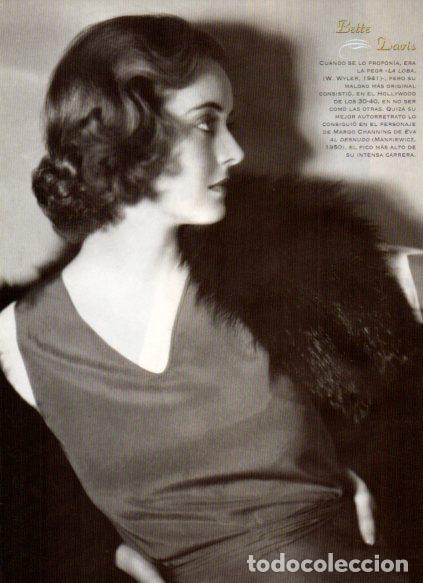 Libri di seconda mano: LAMINA V53625: Bette Davis en trasera Barbara Stanwyck - Maruja Torres
