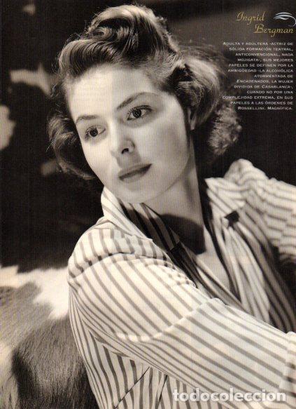 Libri di seconda mano: LAMINA V53649: Indrid Bergman en trasera Deborah Kerr, Candice Bergen - Maruja Torres