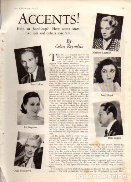Livros em segunda m&atilde;o: LAMINA V53341: Marlene Dietrich, Bega Lugosi, Paul Lukas, Pola Negri, Lil Dagover