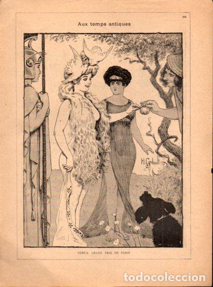 Libri di seconda mano: LAMINA V53317: Sans Gene revista. Dessin de Gerbault. Venus grand Prix de Paris
